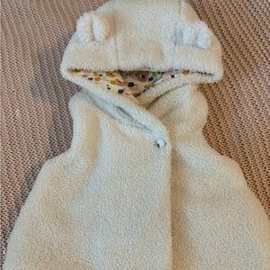 Cozy White Sherpa Hooded Vest